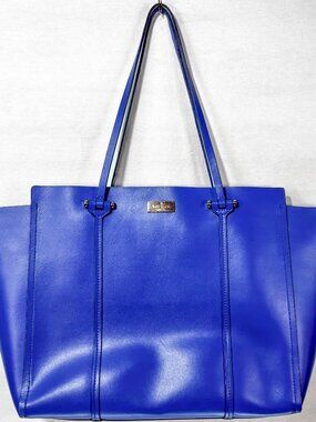 Bags | kate spade Blue Leather Tote Mint green Interior - NICE!